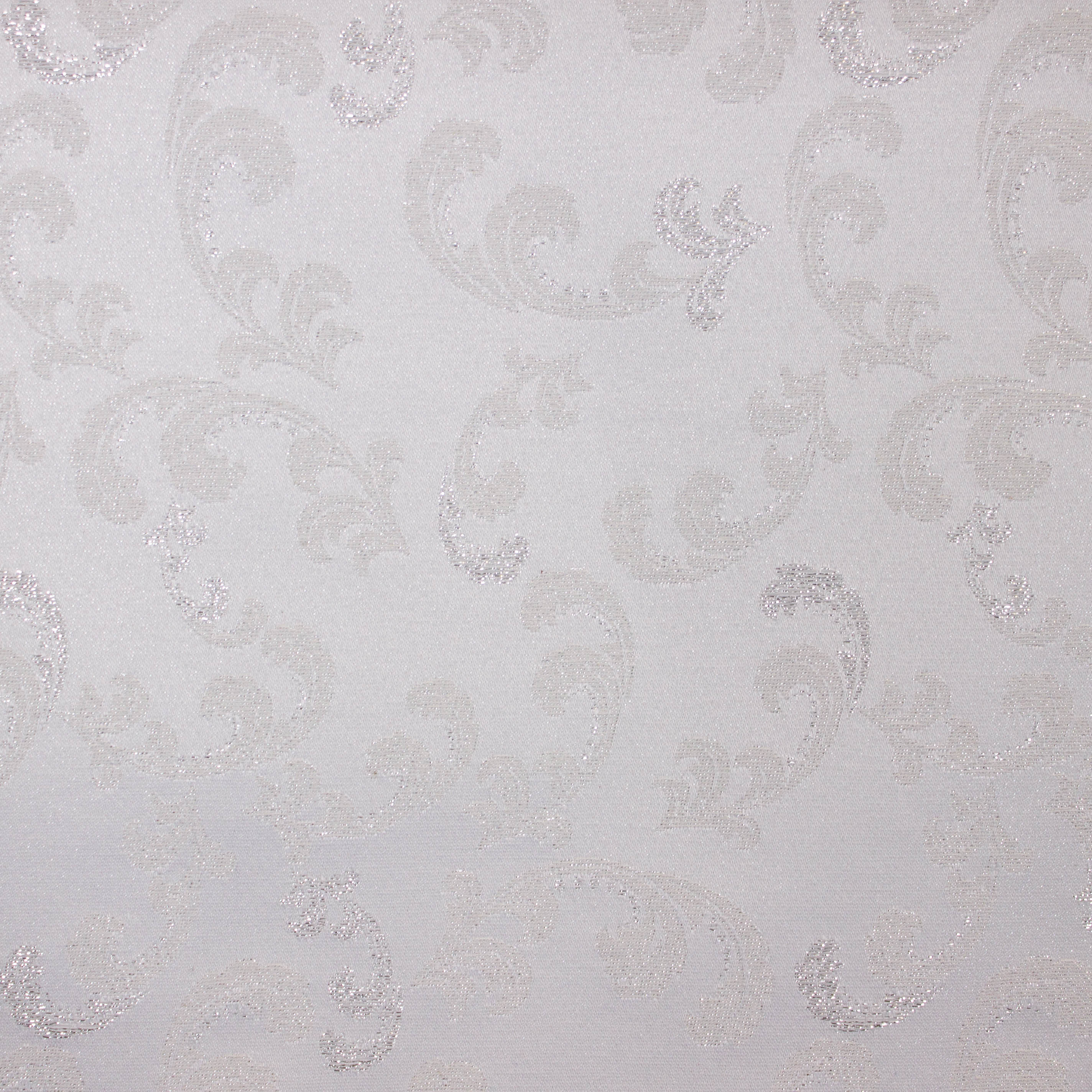 Jacquard Polyester met sierlijke figuren met zilverdraad